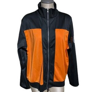 Vintage 2002 Naruto Shippuden Jacket Mens L Uzumaki Cosplay Anime Zip Up